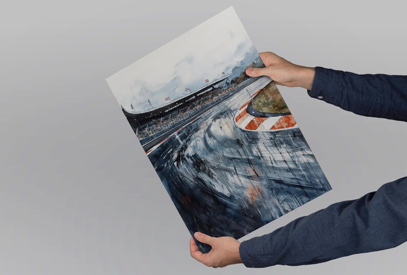 Watercolor Racing Track Motorsport Racing Circuit Watercolor Poster Travel Print Racing Circuit ...