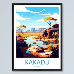 Kakadu Travel Print Wall Art Kakadu Wall Hanging Home Décor Kakadu Gift Art Lovers Wall Art Australia Travel Print Kakadu Wall Art image 1