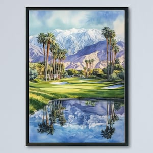 Palm Springs Watercolor Poster Palm Springs California Travel Print Wall Art Palm Springs Home Decor Palm Springs Gift Art Lovers