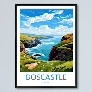 Boscastle Travel Print Wall Art Boscastle Wall Hanging Home Décor Boscastle Gift Art Lovers Cornwall Art Boscastle Gift