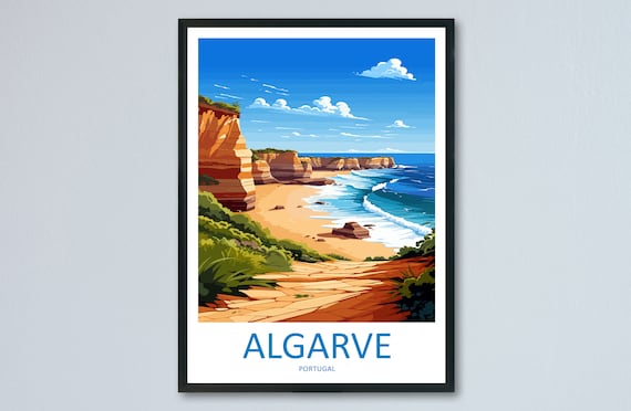Algarve Travel Print Wall Art Algarve Wall Hanging Home Décor Algarve Gift Art Lovers Portugal Art Lover Gift Algarve Wall Art