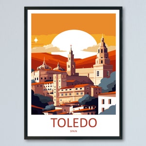 Toledo Travel Print Wall Art Toledo Wall Hanging Home Décor Toledo Gift Art Lovers Spain Art Lover Gift Toledo Print Spain Wall Art