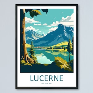 Lucerne Print Lucerne Home Décor Switzerland Art Print Lucerne Wall Print For Switzerland Gift Wall Hanging Lucerne Home Decor Art Lucerne