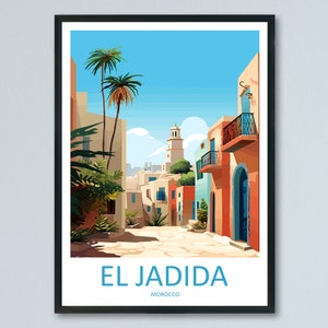 El Jadida Travel Print Wall Art El Jadida Wall Hanging Home Décor El Jadida Gift Art Lovers Morocco Art Lover Gift Wall Art Morocco Art
