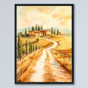 Tuscany Watercolor Poster Wall Art Tuscany Wall Hanging Home Décor Tuscany Gift Art Lovers Italy Art Lover Gift
