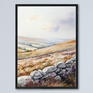 Peak District Watercolor Poster Peak District Travel Print Peak District Wall Art Peak District Landscape Painting Peak District Souvenir UK