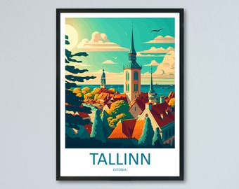 Tallinn Travel Print Tallinn Home Décor Estonia Art Print Tallinn Wall Print For Estonia Gift Wall Hanging Estonia Artwork Décor Poster