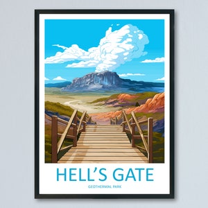 Hells Gate Geothermal Park Travel Print Wall Art Hells Gate Geothermal Park Wall Hanging Home Décor Hells Gate Geothermal Park New Zealand