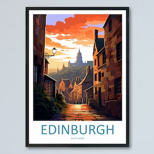 Edinburgh Cityscape Print Edinburgh Home Decor European City Art Print Edinburgh Wall Art Scotland Enthusiast Gift Wall Hanging Edinburgh