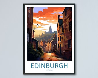 Edinburgh Cityscape Print Edinburgh Home Decor European City Art Print Edinburgh Wall Art Scotland Enthusiast Gift Wall Hanging Edinburgh