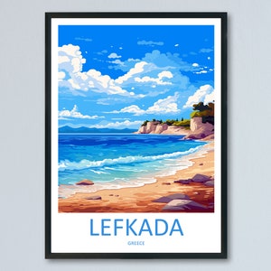 Lefkada Travel Print Wall Art Lefkada Greece Wall Hanging Home Decoration Lefkada Gift Art Lovers Wall Art Print Lefkada Greece Wall Art
