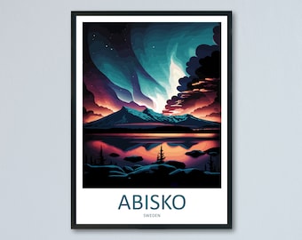 Abisko Travel Print Wall Art Abisko Wall Hanging Home Décor Abisko Gift Art Lovers Sweden Art Lover Gift Abisko Travel Art Poster