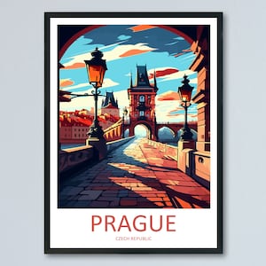 Prague Travel Print Wall Art Prague Wall Hanging Home Décor Prague Gift Art Lovers Czech Republic Art Lover Gift Prague Art Decor