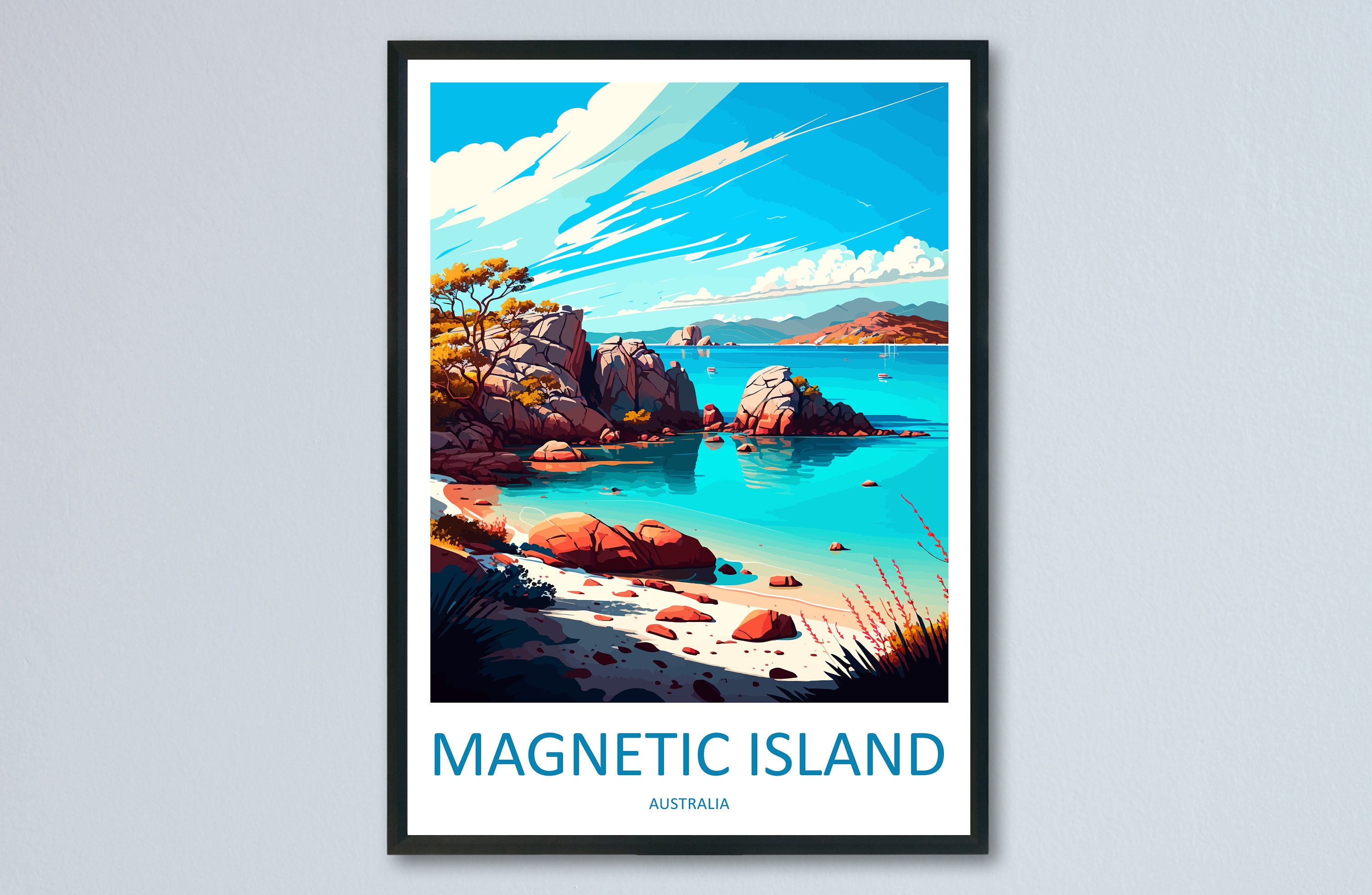 Magnetic Island Travel Print Wall Art Magnetic Island Wall - Etsy
