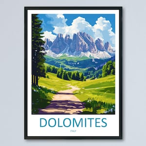 Dolomites Travel Print Dolomites Home Décor Dolomitic Alps Art Print Dolomite Mountains Room Print For Italian Mountains Gift Art Poster Art