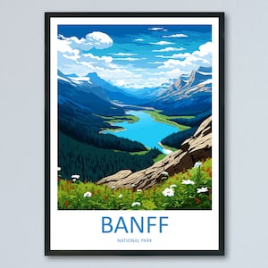 Banff National Park Travel Print Wall Art Banff Wall Hanging Home Décor Banff Gift Art Lovers Canada Art Lover Gift