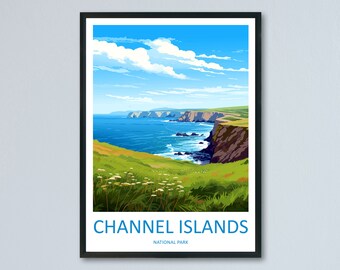 Channel Islands National Park Reise-Druck Wandkunst Kanalinseln Wandbehang Home Décor Kanalinseln Geschenk Kunstliebhaber Kalifornien Kunst
