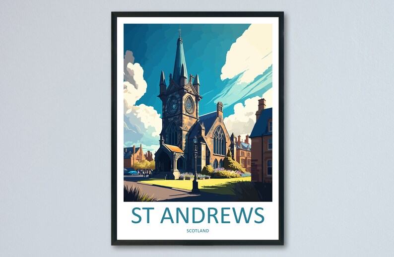 St Andrews Travel Print Wall Art St Andrews Wall Hanging Home Décor St ...