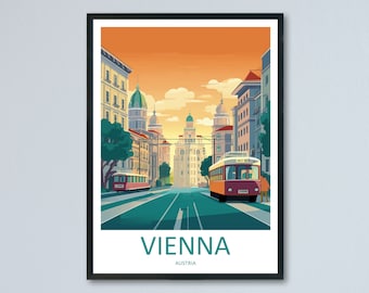 Vienna Travel Print Wall Art Vienna Wall Hanging Home Décor Vienna Gift Art Lovers Austria Art Lover Gift Vienna Travel Poster