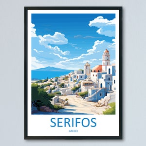Serifos Travel Print Wall Art Serifos Greece Wall Hanging Home Decoration Serifos Gift Art Lovers Wall Art Print Serifos Greece Wall Art