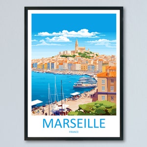 Marseille Print Marseille Home Decor Cityscape Art Print Marseille Wall Art for Travel Enthusiast Gift Wall Hanging Marseille France Poster