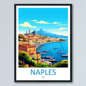 Naples Travel Print Wall Art Naples Italy Wall Hanging Home Decoration Naples Gift Art Lovers Wall Art Print Naples Italy Art Naples Art