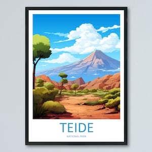 Teide National Park Travel Print Wall Art Teide National Park Wall Hanging Home Décor Teide National Park Gift Art Lovers Spain Art Lover