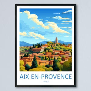 Aix En Provence Travel Print Wall Art Aix En Provence Wall Hanging Home Décor Aix En Provence Gift Art Lovers France Art Lover Gift