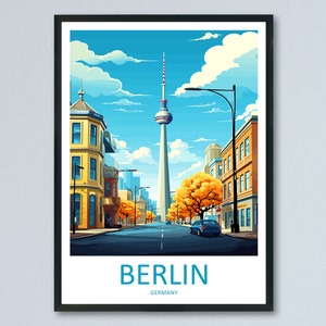 Berlin Reise Print Wand Kunst Berlin Wandbehang Home Dekor Berlin Geschenk Kunstliebhaber Deutschland Kunst Liebhaber Geschenk Berlin Wand Dekoration Berlin Print