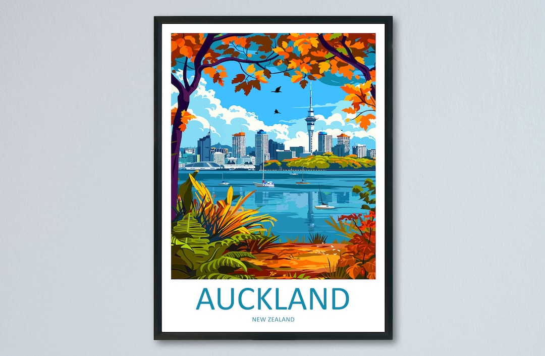 Auckland Travel Print Wall Art Auckland Wall Hanging Home Décor