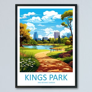 Kings Park Royal Botanischer Garten Reise-Druck Wandkunst Kings Park Royal Botanischer Garten Wandbehang Wohnkultur Kings Park Royal Botanic