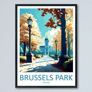 Brussels Park Travel Print Wall Art Brussels Park Wall Hanging Home Décor Brussels Park Gift Art Lovers Belgium Art Lover Gift Brussels Park