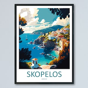 Skopelos Travel Print Wall Art Skopelos Greece Wall Hanging Home Decoration Skopelos Gift Art Lovers Wall Art Print Skopelos Greece Wall Art