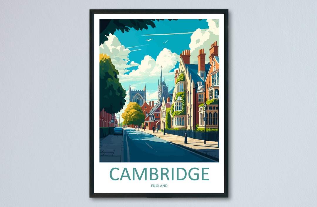 Cambridge Travel Print Wall Art Cambridge Wall Hanging Home Décor
