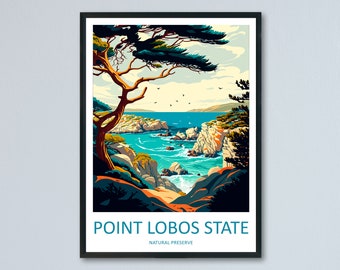 Point Lobos State Natural Reserve Travel Print Wall Art Point Lobos Wall Hanging Home Décor Point Lobos Gift Art Lovers California Art Print