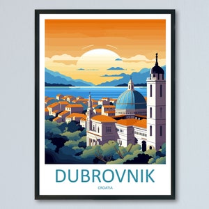 Dubrovnik Print Dubrovnik Home Decor Landscape Art Print Dubrovnik Wall Art for Croatia Enthusiast Gift Wall Hanging Dubrovnik Croatia Print
