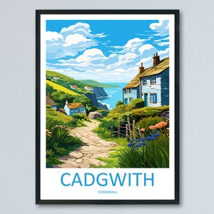 Cadgwith Travel Print Wall Art Cadgwith Wall Hanging Home Decor Cadgwith Gift Art Lovers Cornwall Art Lover Gift