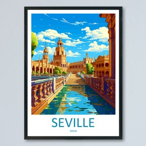 Seville Travel Print Wall Art Seville Wall Hanging Home Décor Seville Gift Art Lovers Spain Art Lover Gift Seville Print Spain Wall Art Deco