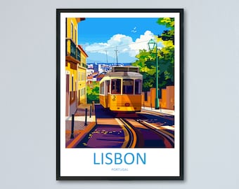 Lisbon Travel Print Wall Art Lisbon Wall Hanging Home Décor Lisbon Gift Art Lovers Portugal Art Lover Gift Lisbon Poster