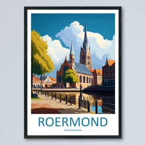 Roermond Travel Print Wall Art Roermond Wall Hanging Home Décor Roermond Gift Art Lovers Netherlands Art Lover Gift Roermond Travel Wall Art