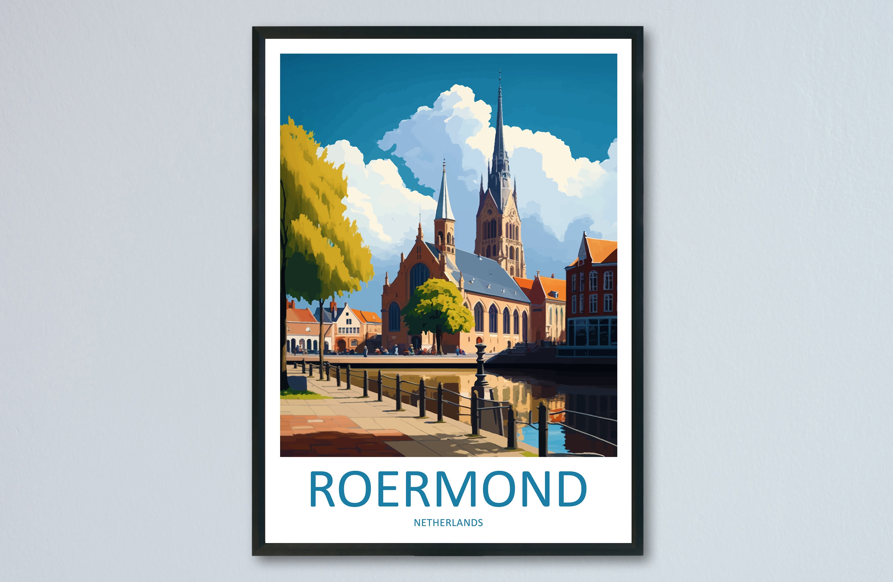 Roermond Travel Print Wall Art Roermond Wall Hanging Home - Etsy