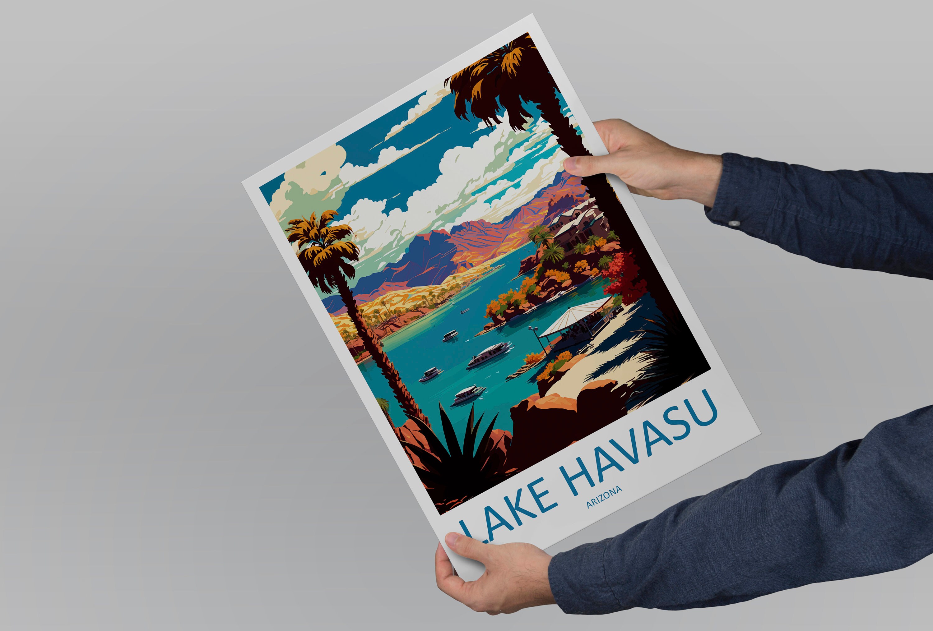 Lake Havasu Travel Print Wall Art Lake Havasu Wall Hanging pic pic