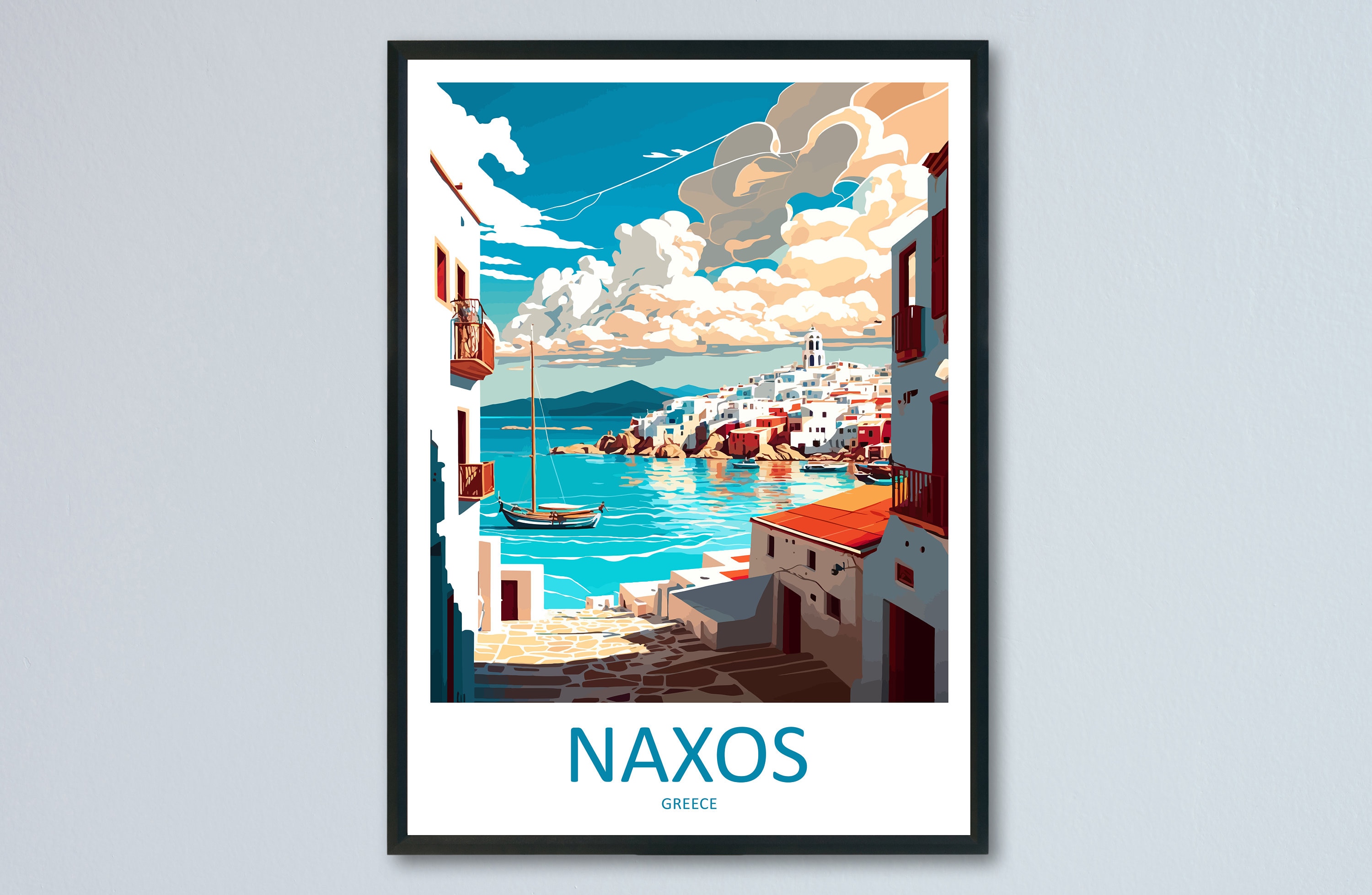 Naxos Travel Print Wall Art Naxos Greece Wall Hanging Home Decoration Naxos Gift Art Lovers Wall Art Print Naxos Greece Wall Art
