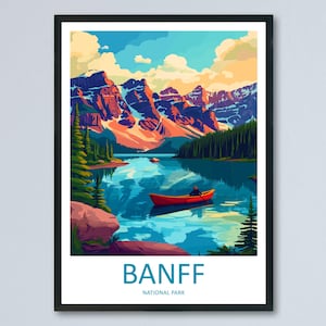 Banff National Park Travel Print Wall Art Banff Wall Hanging Home Décor Banff Gift Art Lovers Canada Art Lover Gift