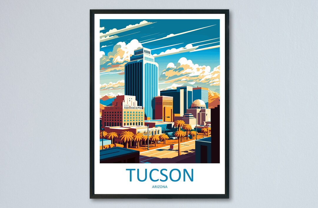 Tucson Travel Print Wall Art Tucson Wall Hanging Home Décor Tucson Gift