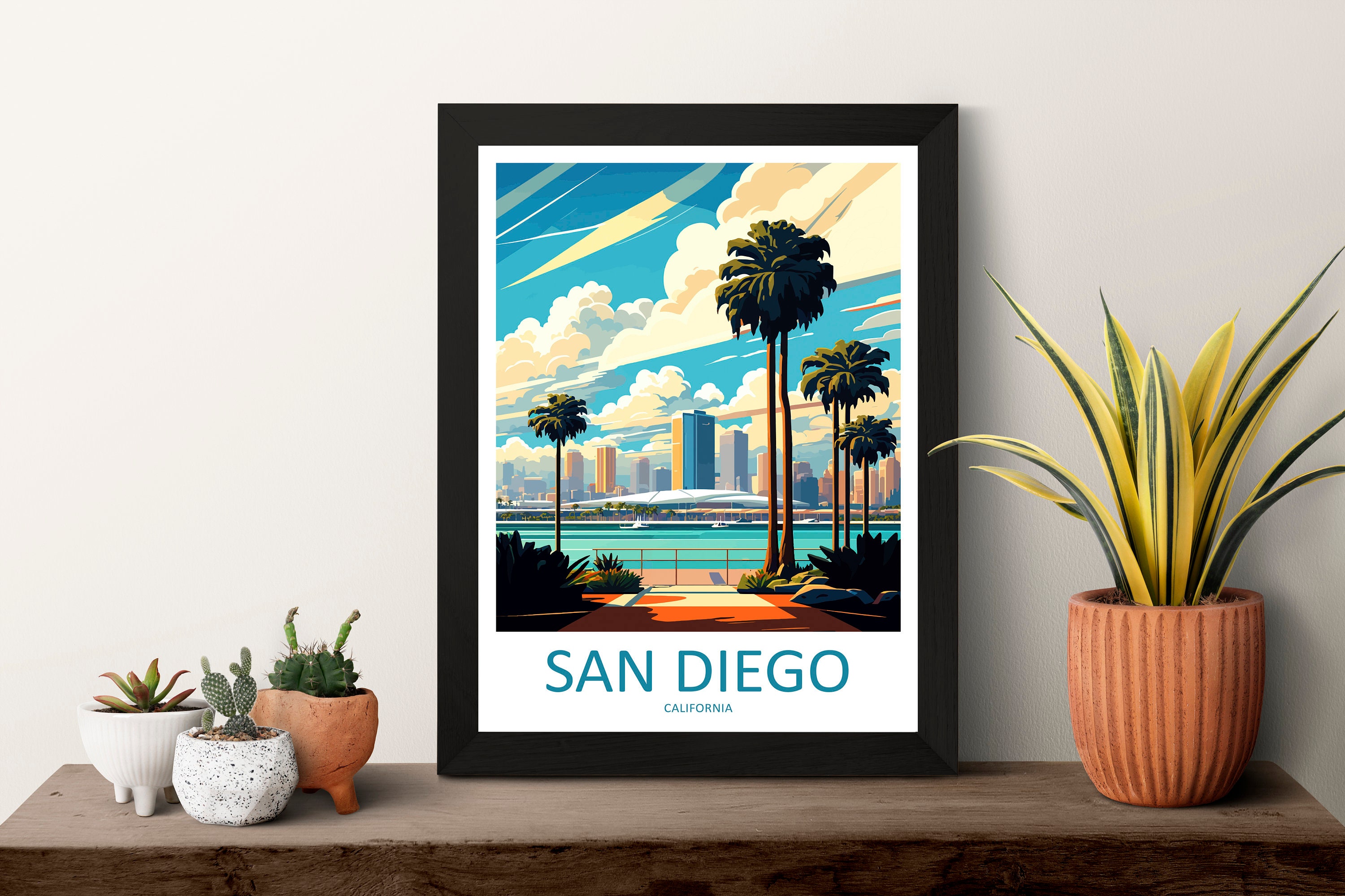 San Diego Travel Print Wall Art San Diego Wall Hanging Home Décor San ...