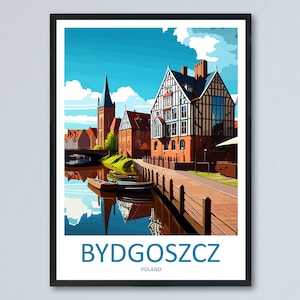 Bydgoszcz Travel Print Wall Art Bydgoszcz Wall Hanging Home Décor Bydgoszcz Gift Art Lovers Poland Art Lover Gift Bydgoszcz Travel Wall Art