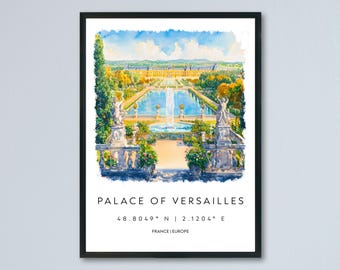Versailles Palace Travel Print Wall Art Versailles Palace Poster