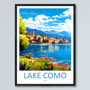 Comer See Reise Print Wand Kunst Comer See Italien Wandbehang Dekoration Comer See Geschenk Kunstliebhaber Wand Kunst Como See Italien Kunst