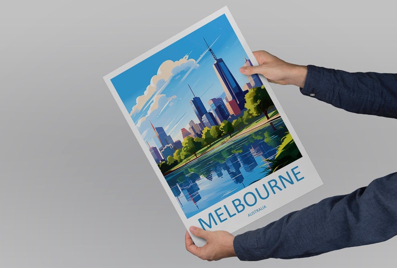 Melbourne Travel Print Wall Art Melbourne Wall Hanging Home Décor